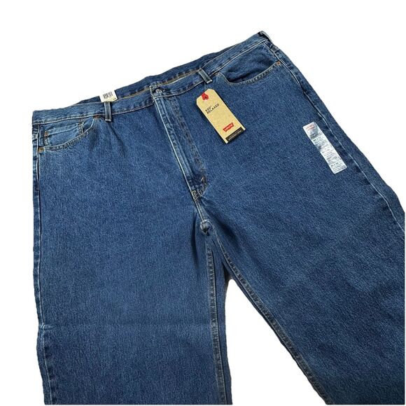 NWT Levis 550 Relaxed Jeans Men 50x32 B&T Tapered Work Denim - Picture 1 of 12